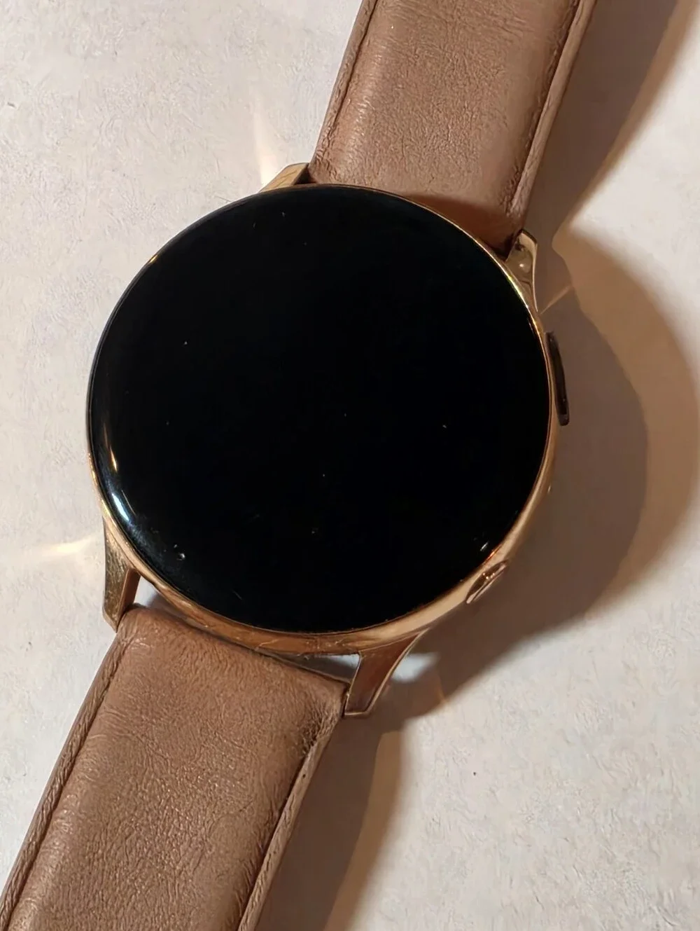 Samsung Galaxy Watch Active2 (40mm) in Rose Gold Leather Strap UNTESTED